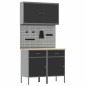 Set di 5 pezzi di armadio da lavoro e pannello forato MDF e metallo nero