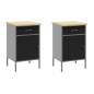Set di 5 pezzi di armadio da lavoro e pannello forato MDF e metallo nero