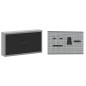 Set di 5 pezzi di armadio da lavoro e pannello forato MDF e metallo nero
