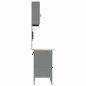 Set di 5 pezzi di armadio da lavoro e pannello forato MDF e metallo nero