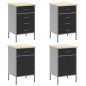 Set di 10 pezzi di armadietti e pannelli pegboard vidaXL in MDF e Metallo Nero Set di 10 pezzi di armadietti e pannelli pegboard vidaXL in MDF e Metallo Nero