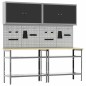 Set da Lavoro in Acciaio Grigio 8 Pezzi di vidaXL