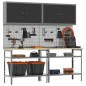 Set da Lavoro in Acciaio Grigio 8 Pezzi di vidaXL