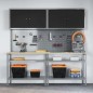 Set da Lavoro in Acciaio Grigio 8 Pezzi di vidaXL