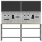 Set da Lavoro in Acciaio Grigio 8 Pezzi di vidaXL