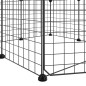 Gabbia per Animali 8 Pannelli con Porta Nero 35x35 cm Acciaio Gabbia per Animali 8 Pannelli con Porta Nero 35x35 cm Acciaio