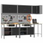 Set Tavolo Strumenti 10 Pezzi in Legno e Metallo Nero Set Tavolo Strumenti 10 Pezzi in Legno e Metallo Nero