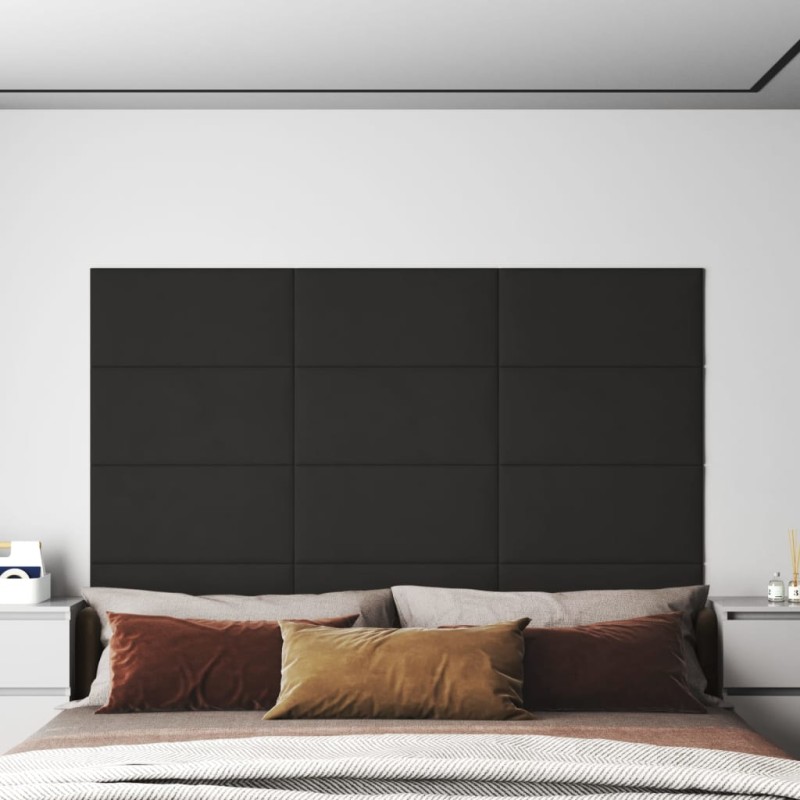 Pannelli Murali 12 pz Neri 60x30 cm in Velluto 2,16 m²