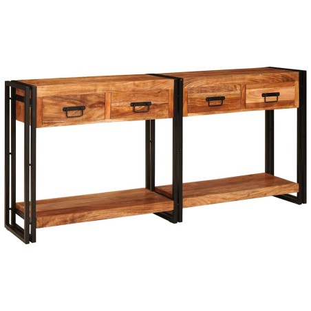 vidaXL Console Table 2 con cassetto 2 pcs Marrone Legno: Acacia solida