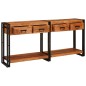 vidaXL Console Table 2 con cassetto 2 pcs Marrone Legno: Acacia solida vidaXL Console Table 2 con cassetto 2 pcs Marrone Legno: Acacia solida