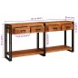 vidaXL Console Table 2 con cassetto 2 pcs Marrone Legno: Acacia solida vidaXL Console Table 2 con cassetto 2 pcs Marrone Legno: Acacia solida