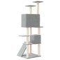 Albero per Gatti con Tiragraffi in Sisal Grigio Chiaro 153 cm Albero per Gatti con Tiragraffi in Sisal Grigio Chiaro 153 cm