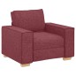 Set Divano a 3 Pezzi con Cuscini Rosso Vino Set Divano a 3 Pezzi con Cuscini Rosso Vino