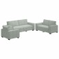 Set Divano 3 Pezzi con Cuscini in Velluto Grigio Chiaro Set Divano 3 Pezzi con Cuscini in Velluto Grigio Chiaro