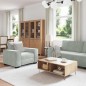 Set Divano 3 Pezzi con Cuscini in Velluto Grigio Chiaro Set Divano 3 Pezzi con Cuscini in Velluto Grigio Chiaro