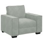 Set Divano 3 Pezzi con Cuscini in Velluto Grigio Chiaro Set Divano 3 Pezzi con Cuscini in Velluto Grigio Chiaro