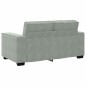 Set Divano 3 Pezzi con Cuscini in Velluto Grigio Chiaro Set Divano 3 Pezzi con Cuscini in Velluto Grigio Chiaro