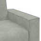 Set Divano 3 Pezzi con Cuscini in Velluto Grigio Chiaro Set Divano 3 Pezzi con Cuscini in Velluto Grigio Chiaro