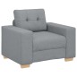 vidaXL Set di Divani 3 Pezzi con Cuscini Tessuto Grigio Chiaro