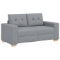 vidaXL Set di Divani 3 Pezzi con Cuscini Tessuto Grigio Chiaro