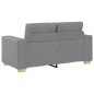 vidaXL Set di Divani 3 Pezzi con Cuscini Tessuto Grigio Chiaro