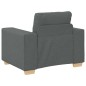Set divano 3 pezzi grigio scuro con cuscini