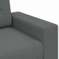 Set divano 3 pezzi grigio scuro con cuscini