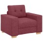 Set divano 3 pezzi con cuscini rosso vino in tessuto Set divano 3 pezzi con cuscini rosso vino in tessuto