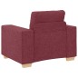 Set divano 3 pezzi con cuscini rosso vino in tessuto Set divano 3 pezzi con cuscini rosso vino in tessuto