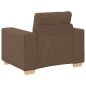 Set divano a 3 pezzi con cuscini in tessuto marrone Set divano a 3 pezzi con cuscini in tessuto marrone