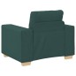 vidaXL Set Divano 3 Pezzi con Cuscini - Tessuto Verde Scuro vidaXL Set Divano 3 Pezzi con Cuscini - Tessuto Verde Scuro