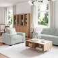 Set Divano a 3 Pezzi con Cuscini Velluto Grigio Chiaro Set Divano a 3 Pezzi con Cuscini Velluto Grigio Chiaro