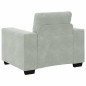 Set Divano a 3 Pezzi con Cuscini Velluto Grigio Chiaro Set Divano a 3 Pezzi con Cuscini Velluto Grigio Chiaro