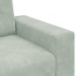 Set Divano a 3 Pezzi con Cuscini Velluto Grigio Chiaro Set Divano a 3 Pezzi con Cuscini Velluto Grigio Chiaro