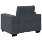 Set Divano a 3 Pz con Cuscini in Velluto Grigio Scuro Set Divano a 3 Pz con Cuscini in Velluto Grigio Scuro