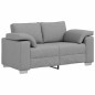 Set Divano 3 Pezzi con Cuscini Grigi Chiari