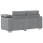 Set Divano 3 Pezzi con Cuscini Grigi Chiari