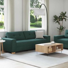 vidaXL Set di Divani a 2 Pezzi con Cuscini Tessuto Giallo