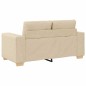 vidaXL Set Divano a 2 Pezzi con Cuscini Tessuto Panna vidaXL Set Divano a 2 Pezzi con Cuscini Tessuto Panna