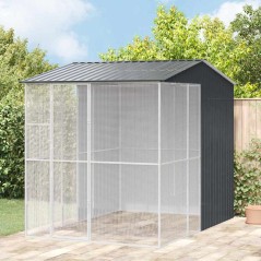 vidaXL Voliera per Uccelli Antracite 215 x 310 x 247 cm in Acciaio