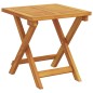 vidaXL Sdraio con cuscino e tavolo beige in legno massello di acacia vidaXL Sdraio con cuscino e tavolo beige in legno massello di acacia