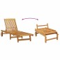 vidaXL Lettini da Sole 2 pezzi con ruote e cuscino in legno massello di acacia vidaXL Lettini da Sole 2 pezzi con ruote e cuscino in legno massello di acacia
