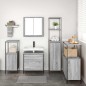 Set di mobili da bagno 5 pezzi vitaXL grigio sonoma in legno ingegnerizzato