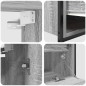 Set di mobili da bagno 5 pezzi vitaXL grigio sonoma in legno ingegnerizzato