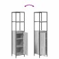 Set di mobili per bagno 2 pezzi grigio sonoma in legno ingegnerizzato