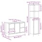 Set di mobili per bagno 2 pezzi grigio sonoma in legno ingegnerizzato