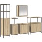 vidaXL Set di Mobili per Bagno 5 Pezzi in Legno Ingegnerizzato Rovere Sonoma