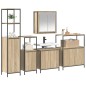 vidaXL Set di Mobili per Bagno 5 Pezzi in Legno Ingegnerizzato Rovere Sonoma