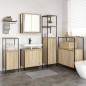 vidaXL Set di Mobili per Bagno 5 Pezzi in Legno Ingegnerizzato Rovere Sonoma