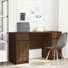 Scrivania vidaXL Marrone Rovere 140x49x76 cm Legno ingegnerizzato